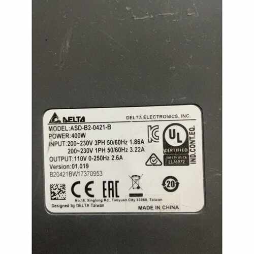 【维修议价】台达伺服驱动器ASDB20421B400W配套EC议价823