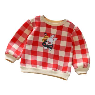 秋冬款女童纯棉洋气加绒卫衣