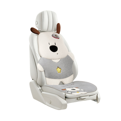 汽车坐垫秋冬毛绒可爱座垫冬季后排座椅套单片三件套后座新款座套