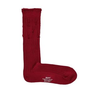 BEEFF破坏破洞设计ins潮长筒袜乞丐堆堆袜潮流街头做旧感棉袜子