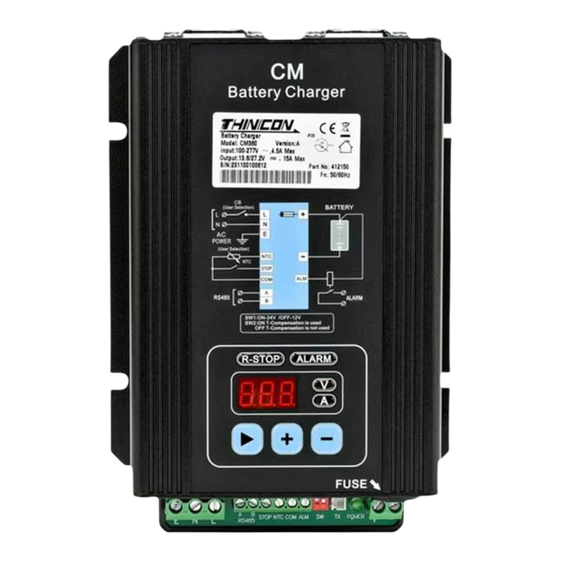 CM360/CM600/1000柴油发电机组电瓶20A智能充电器THINCON浮充40A
