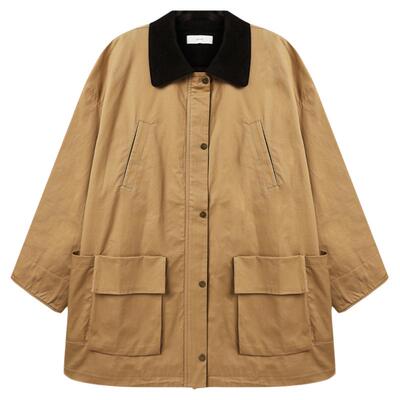 西町村屋休闲感风衣女装2025秋季新款拼接外套XHAC10169XHAC10169