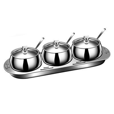 家用商用套装厨房盐收纳盒罐欧式