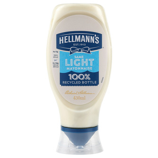 原装进口好乐门轻脂淡味蛋黄酱Hellmanns轻卡沙拉酱美乃滋易挤装