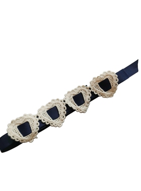 新款爱心蕾丝项圈绑带锁骨链