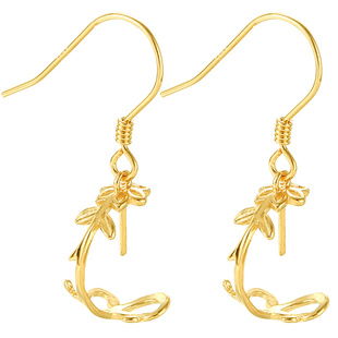 925纯银耳环diy配件 日韩简约百搭 手工制作耳钉耳环耳钩珍珠材料