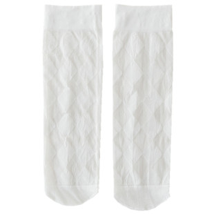 黑色丝袜女夏季薄款透明水晶玻璃丝长袜防勾丝白色袜子网纱中筒袜