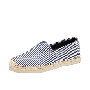 J&M/快乐玛丽男鞋夏季欧美套脚布鞋低帮休闲条纹一脚蹬帆布鞋188M