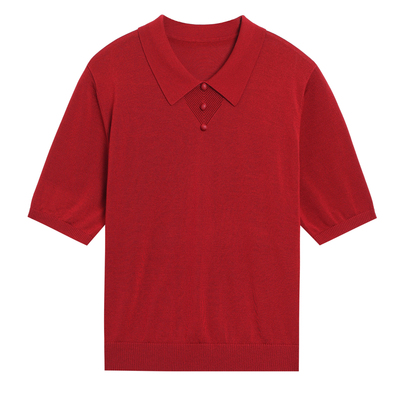 恒源祥年轻妈妈洋气显瘦冰丝小衫