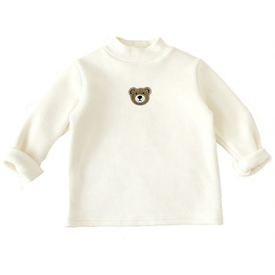 男童打底衫2025新款冬儿童男宝男孩德绒高领加绒保暖内衣内搭上衣