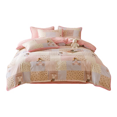 全棉加绒被套一面纯棉单面牛奶绒