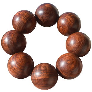 紫檀大佛珠 3.5小叶紫檀天然非洲紫檀 赞比亚血檀35MM8颗大佛珠