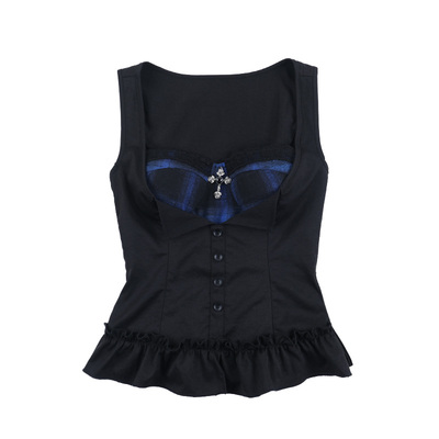 哥特风暗黑上衣女亚比穿搭