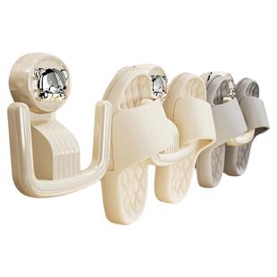 墙上拖鞋挂架浴室免打孔壁挂式厕所卫生间专用拖鞋沥水架收纳挂钩