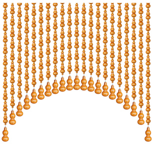 全桃木葫芦帘入户门隔断帘客厅玄关珠帘卫生间厕所门帘遮挡半挂帘