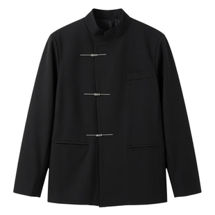 五四青年中山装男士新中式立领西服新郎结婚订婚礼服小西装男唐装