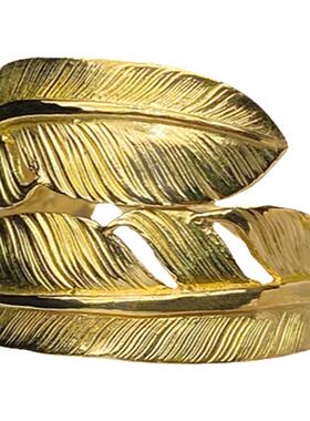 银创高桥吾郎情侣18k金羽毛戒指