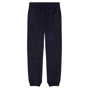 【季末优惠】VERSACE/范思哲 男士Barocco提花毛巾布运动裤