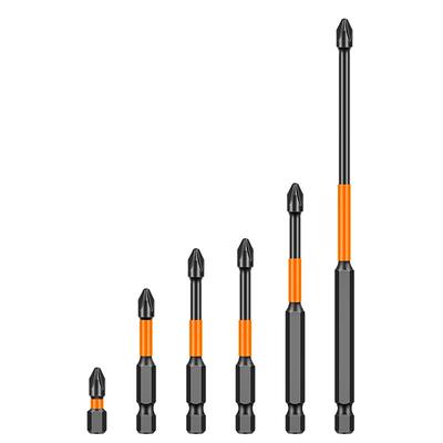 PH2批头十字磁性超硬电动螺丝刀手电钻梅花起子机披头高硬度套装