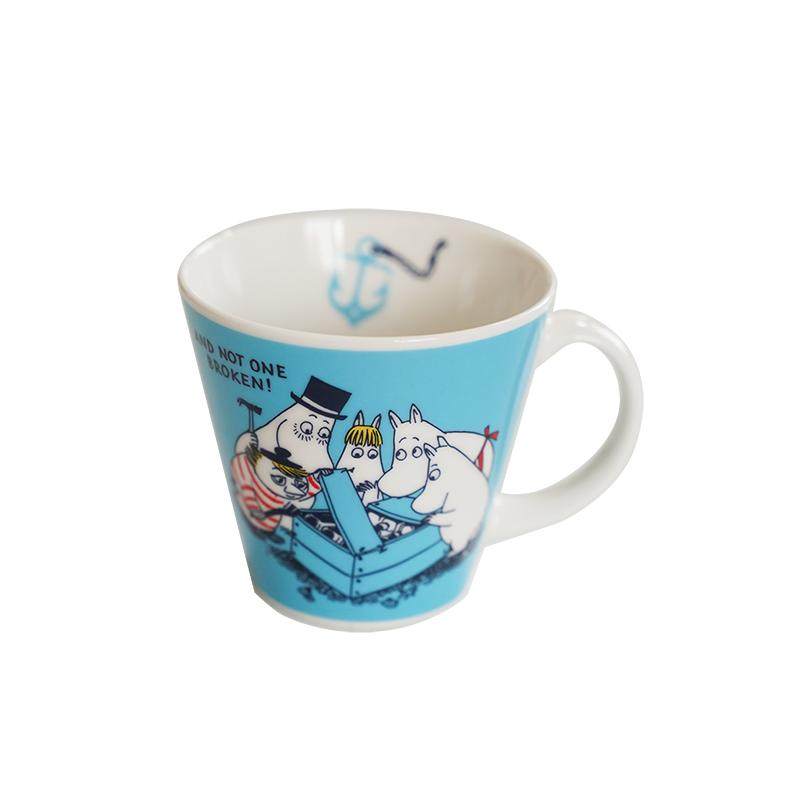日本进口山加商店姆明Moomin mug插画漫画咖啡带盖杯马克杯子礼盒