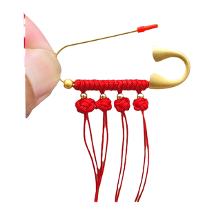 宝宝婴儿压惊黄金色安全别针外出防惊吓挂件diy孕妈胸针沙金配件