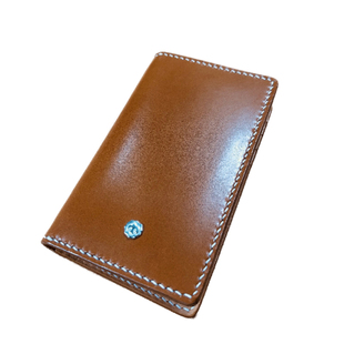 匠心 英国je马缰革短款卡包商务男 手工牛皮缝制马具皮复古名片夹