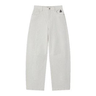 TeenieWeenie小熊女装牛仔裤秋冬舒适宽松刺绣设计感香蕉裤长裤