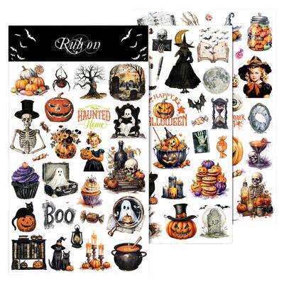 兔子家万圣节南瓜复古转印纸