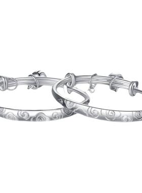 凯蒂猫纯银手镯铃铛小孩宝宝