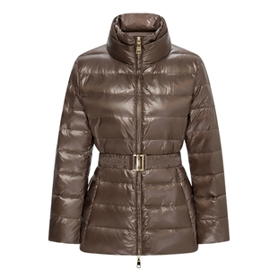 【远红外发热】Scofield女装亮面排骨羽绒服立领拼接2025秋冬新品