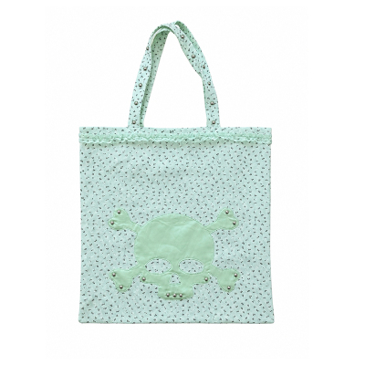 FOURFORTY SKULLY FLORAL TOTE 拎着就可出门 骷髅铆钉碎花托特包