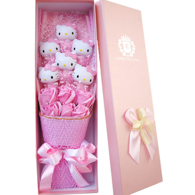 hello哈喽猫公仔花束毕业圣诞节