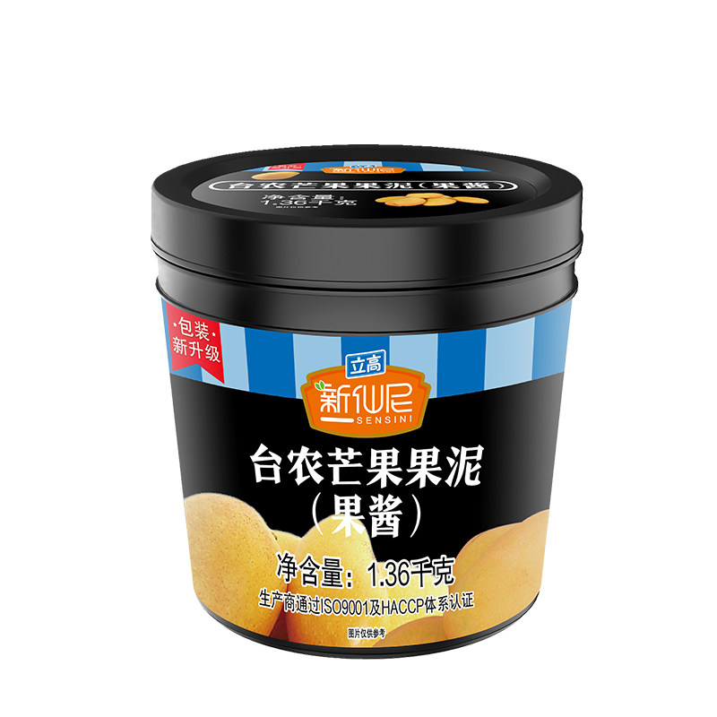 富含果肉新仙尼罐装芒果果酱果泥