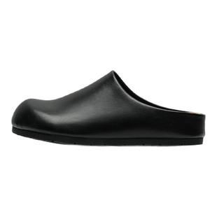 多嘴驴Donkey黑色穆勒鞋女冬季外穿包头拖懒人一脚蹬百搭勃肯鞋男