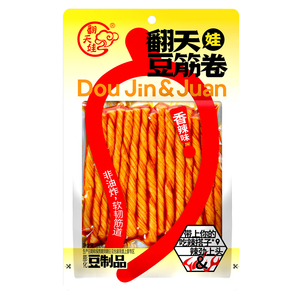 【新品】翻天娃香辣黑鸭味豆筋卷