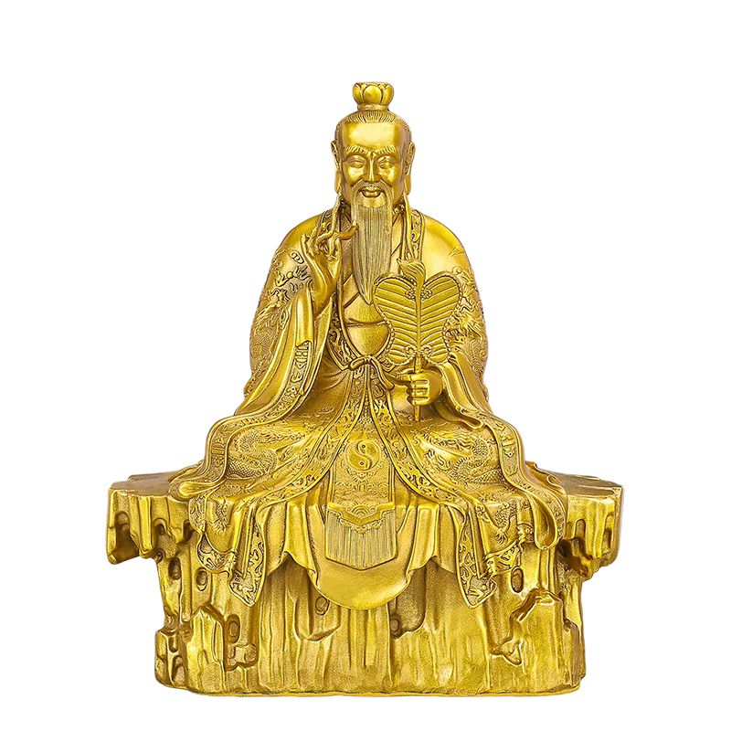黄铜太上老君佛像供奉摆件装饰品