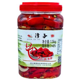 贵州特产湾子节节高泡椒瓶装姜蒜泡辣椒姜蒜辣椒泡菜调味料1500g