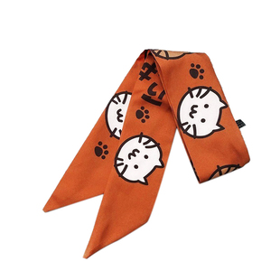 女童可爱猫咪发带儿童甜美可人蝴蝶结丝巾编发带公主风超仙发饰