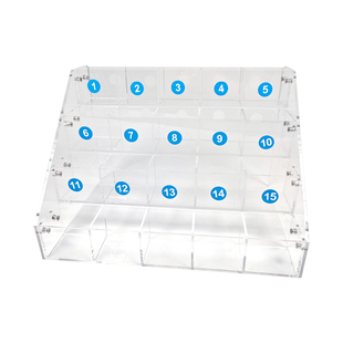 药品置物架阶梯式医院桌面透明收纳盒亚克力药物分装架药盒整理架