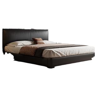 法莎蒂香奈尔真皮床意式轻奢现代简约主卧高端双人床2025新款床