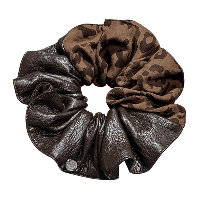 豹纹大肠发圈，气质优雅，百搭！