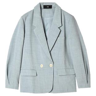 奥特莱斯品牌折扣 SN春装新款 简约通勤西装两粒扣极简风外套女