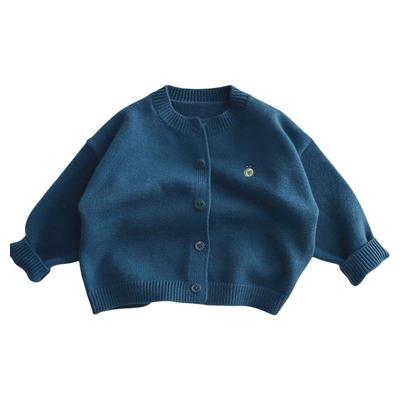 JIUMI男童2025秋季纯色针织开衫