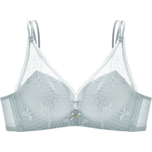 商场同款MYBODY内衣时尚双肩带蝴蝶结波点蕾丝性感纯欲聚拢文胸女