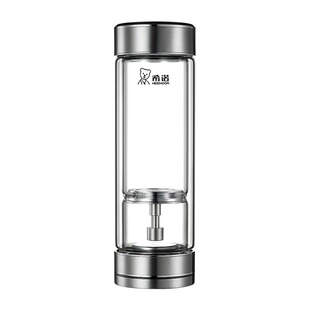 希诺茶水分离玻璃杯双层磁吸男士高档泡茶杯办公室杯子礼盒装水杯