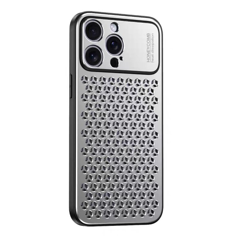 铝合金蜂窝散热壳适用iPhone17promax手机壳新款17AIR苹果16plus透气全包15防摔14pm高级感14透