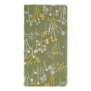 高颜值小雏菊刺绣笔记本本子A6简约文艺记事本加厚日记本小清新棉麻布艺手账本成人大学生便携工作会议计划本