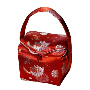 悟追刺绣手提文玩大号布袋手串首饰收纳包茶壶茶具一壶两杯包装袋