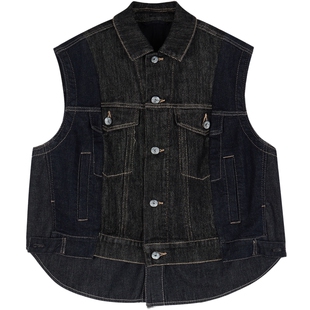 江南布衣童装宽松牛仔翻领马甲洋气时髦秋冬男童儿童jnbybyjnby