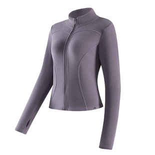 361加绒瑜伽服女2026冬季新款长袖加厚外套保暖健身上衣运动夹克